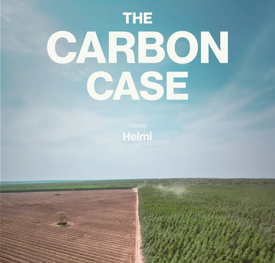 The Carbon Case cover: a planted field under a pale blue sky